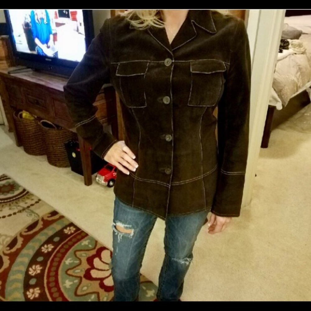 Nordstrom  Brown Suede Leather Coat - MAKE OFFER!